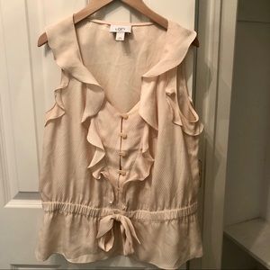 Ann Taylor Loft Ruffled Dressy Tank (size MP)